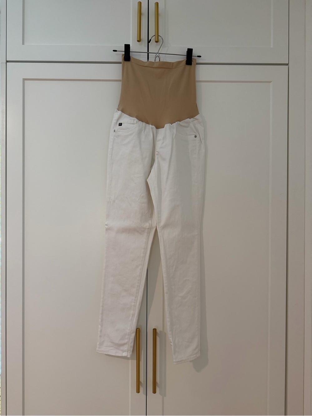 AG Adriano Goldschmied Secret Fit Belly Legging Ankle Maternity Jeans in White